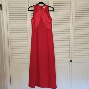 Papell Boutique Bright Red Sleeveless Maxi Gown